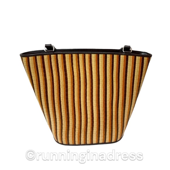 NWOT Le Sac Hand Woven In Philippians Bucket Shoulder Bag - Picture 5 of 13